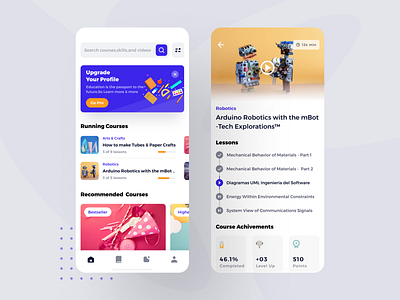 Educational Mobile App UI