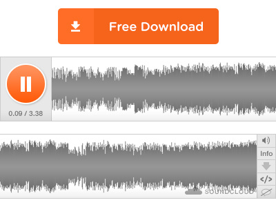 Soundcloud Mockup — Free Download! audio download free player psd soundcloud