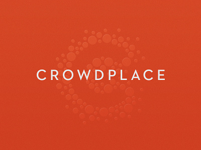 Crowdplace Logo branding bubbles crowd gather icon logo mark people