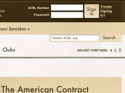 ACBL.org - rejected by client