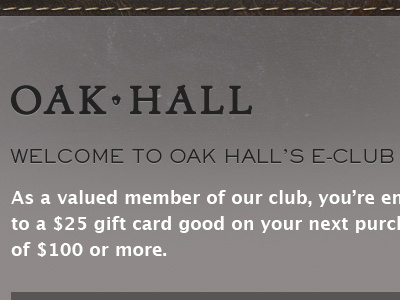 Oak Hall Email: After client email gray leather lucida sackers gothic texture