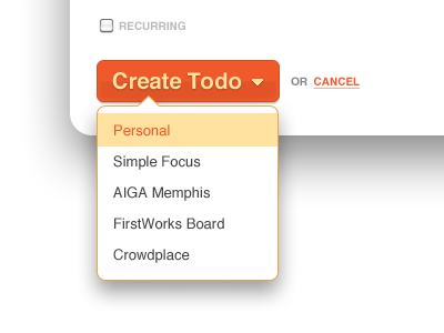 Create Todo apps helvetica jd keyboard accessible orange productivity teamlist ui ux yellow