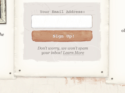 Sign Up! brown ecommerce handmade john texture ui ux watercolor