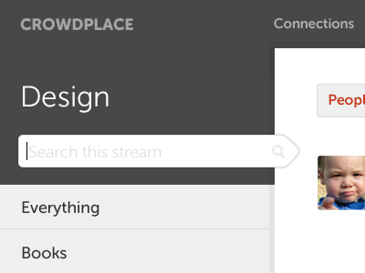 CrowdPlace UI casey clean crowdplace grey simple ui