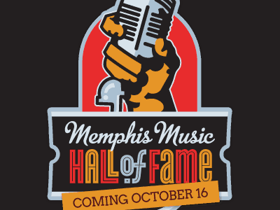 Memphis Music Hall of Fame black blue client gold logo red