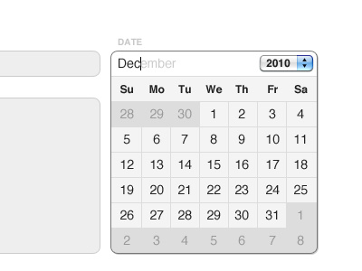 Type-a-Calendar calendar clean form personal ui