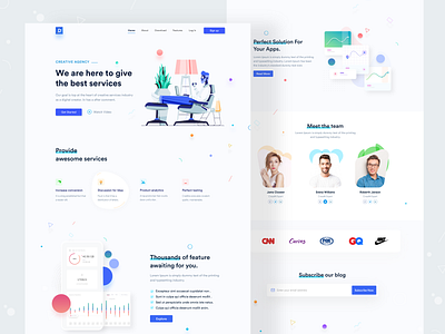 Agency Landing Website Design 2020 trend agency agency branding agency website brand identity branding clean ui concept creative landing page landing page design landing page ui landingpage minimal typography ui uidesign webdesign website website concept