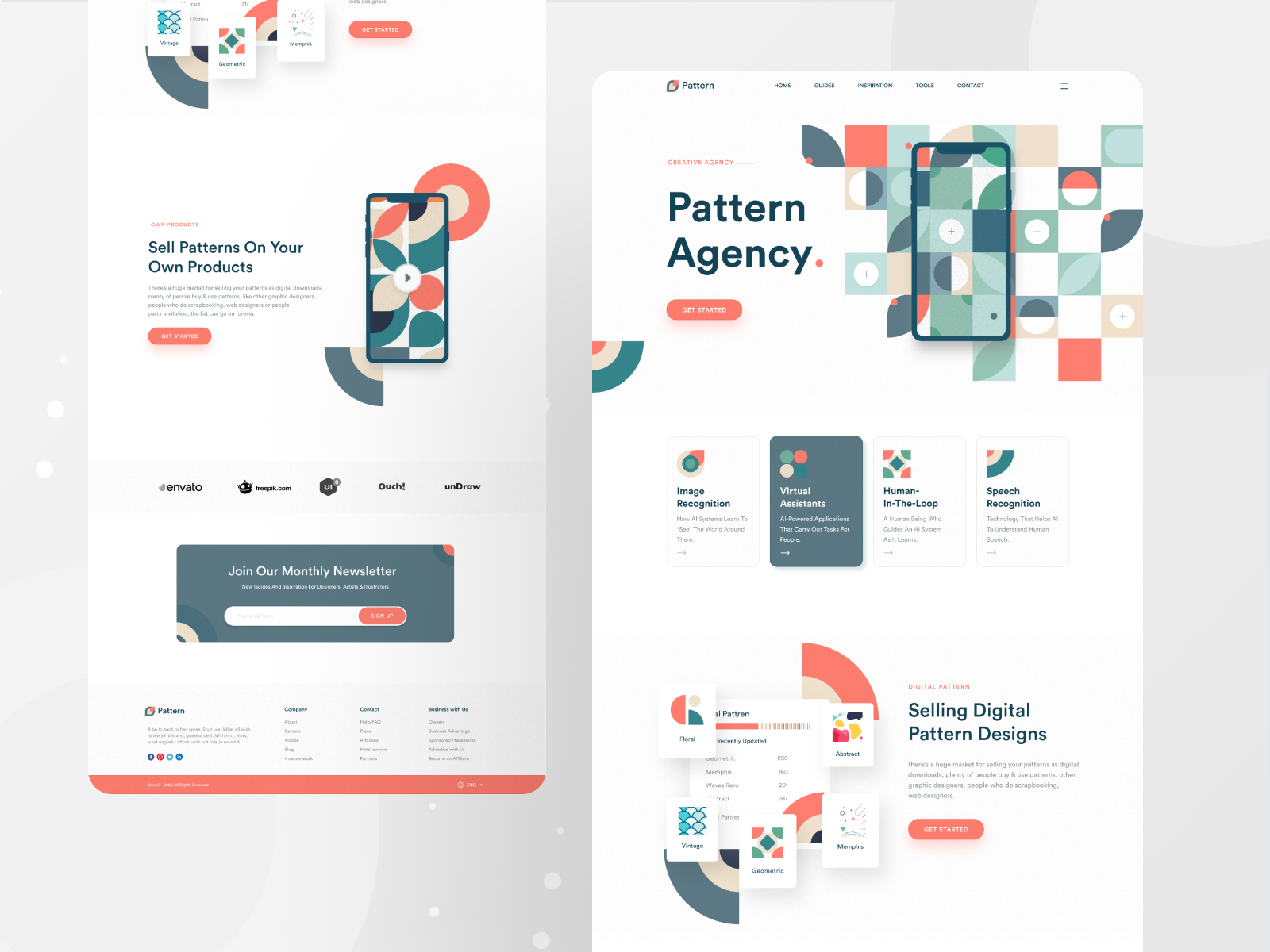 Pattern Agency Landing page by Ashik 🕸 on Dribbble