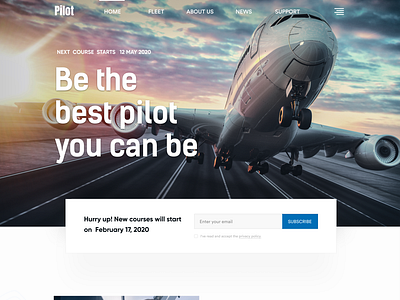 Pilot Training Course Landing page by Ashik 🕸 for Ofspace Digital ...