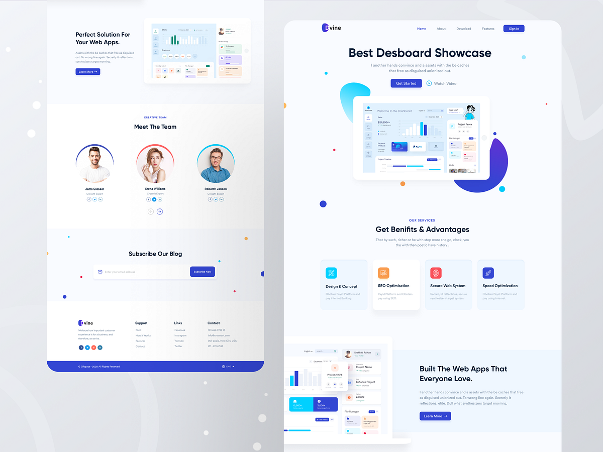 Dashboard Landing page by Ashik 🕸 on Dribbble