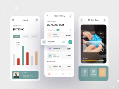 Fintech: Mobile Banking App app design appuidesign bank app banking banking app credit card finacial finance finance app financial financial app fintech mobile mobile app mobile app design mobile design mobile ui popular qr code design trend2021