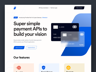 Banking Landing page