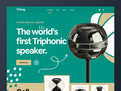 Syng-Triphonic Speaker Landing page