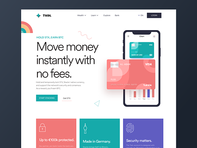 Banking Web design bank bank card banking business finance fintech fintech landing homepage interface invest landing page design minimal redesign uidesign web design website website concept website design