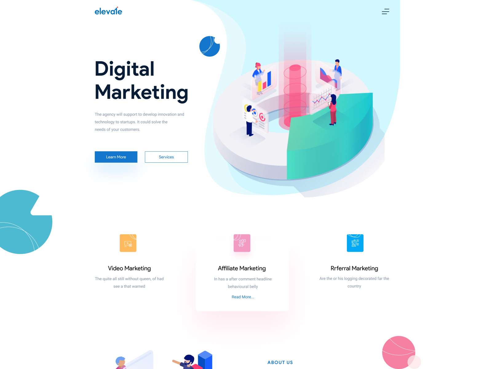 Digital Marketing Website Design by Ashik ðŸ•¸ for Team Oreo on Dribbble