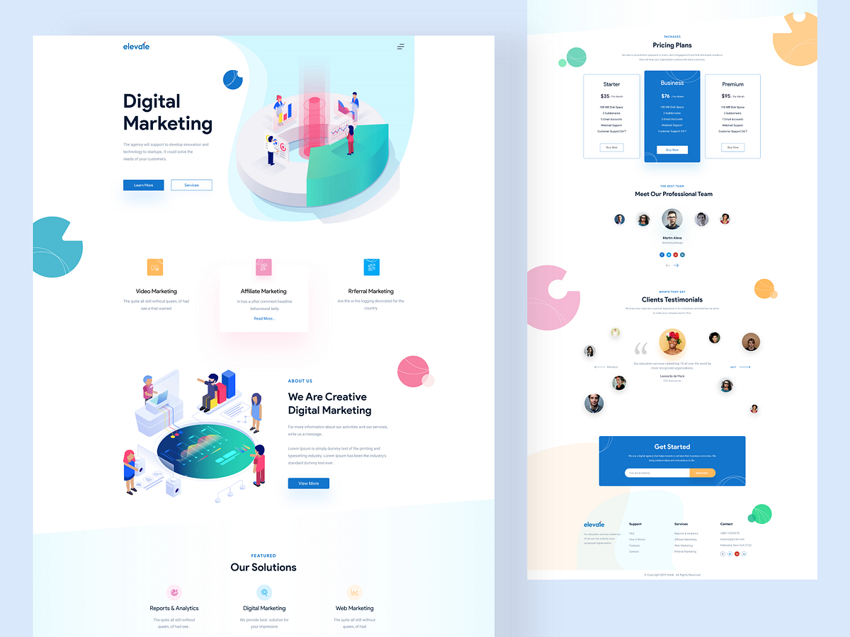 Digital Marketing Website Design by Ashik 🕸 for Pixeleton on Dribbble