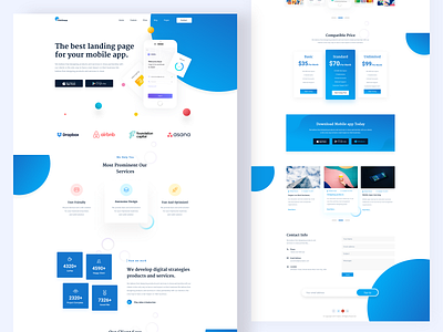 Landing page design