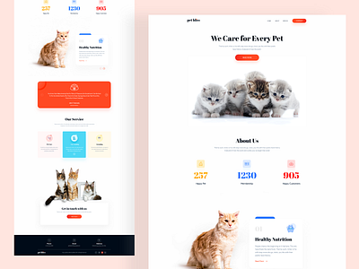 Pet Care Landing Page Design