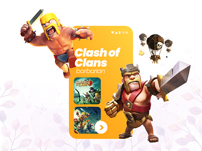 Barbarian King design art - Clash of Clans Wallpapers