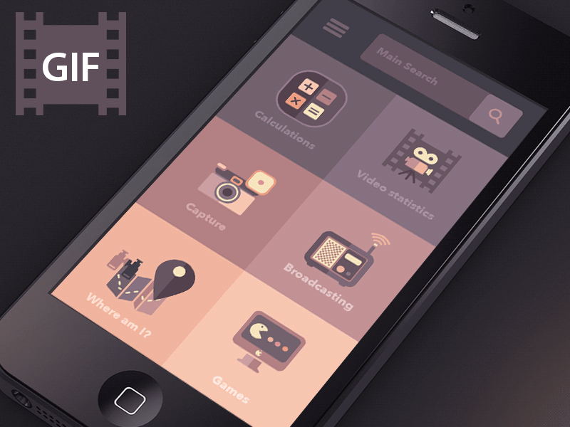 Gif Animation — Abracadabra App ui ux design interface ios7 xcode gif application animation flat minimalism ukraine
