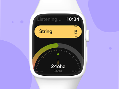 Music Learning App on Smartwatch design education graphic design interface learning motion graphics music smartwatch ui ux watch