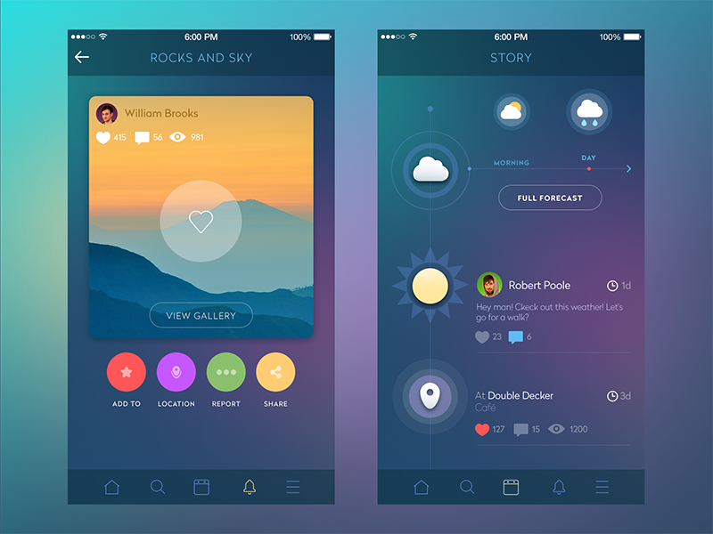 Social Network appdesign feed flat interface material mobile socialnetwork ui ukraine ux