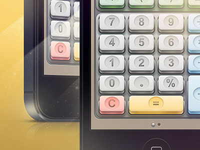 Сalculator apple application art art directering button design iphone mobile ui