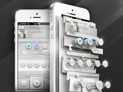 Light UI apple application appstore art art directering button design iphone mobile ui ukraine ux