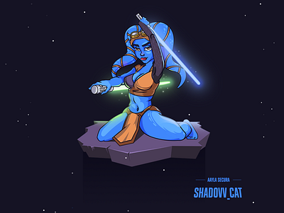 AAYLA SECURA adobe illustrator art bikini charactedesign character cute art design design art girlart illustration jedi postcard space star wars star wars art starwars vector