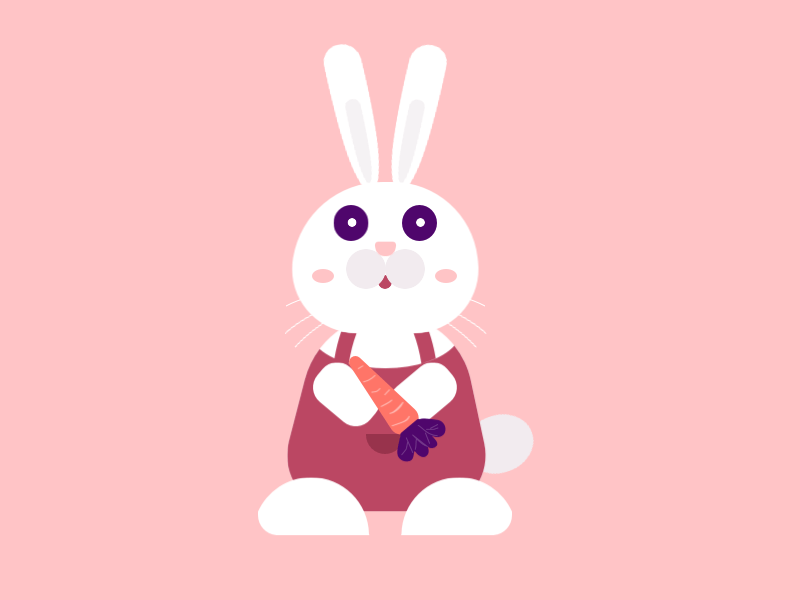 Rabbit & Carrot animation animal illustration animation cute principle rabbit