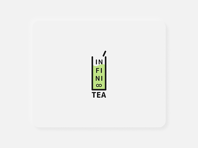 InfiniTea logo bubble tea clean cup glass inifinitea ininity logo logotype tea tea company team