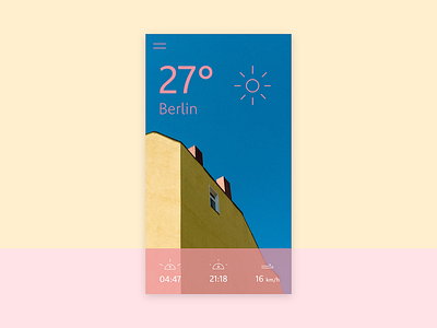 Mobile UI: Weather app app colorful concept icon ios iphone mobile pastel summer ui ux weather