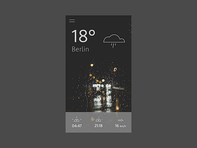 Mobile UI: Weather app - #2 app concept icon ios iphone mobile rain ui ux weather