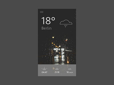 Mobile UI: Weather app - #2