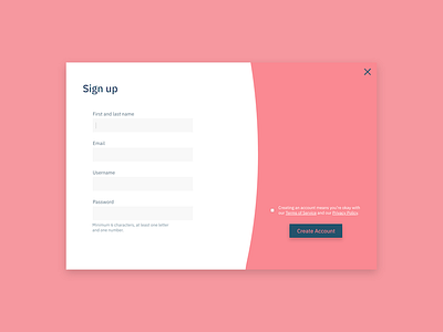 Daily UI #001: Sign up challenge dailyui design form modal signup ui ux web