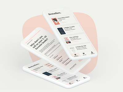 UI design: App for book lovers app branding concept design interaction design mobile personal portfolio project springboard ui user interface user research ux