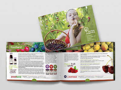 Serbia Organica brochure brochure food fruits green organic spread