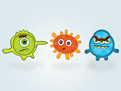 Bacteria bacteria characters drawing illustration kids