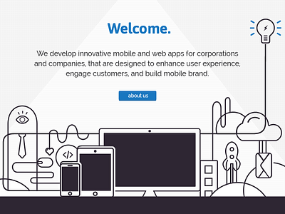 Landing page illustration landing line art page web