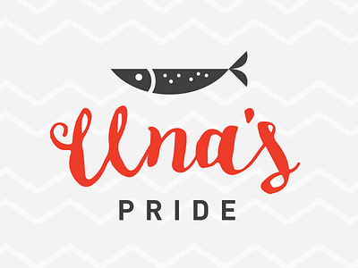 Una's Pride Logo fish handwritten icon logo mark red salmon