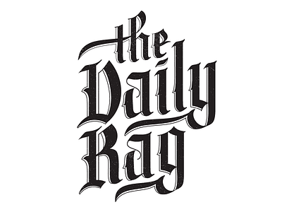 The Daily Rag blackletter lettering logo newspaper