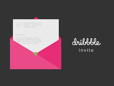 Dribbble Invite card invitation invite letter post postcard