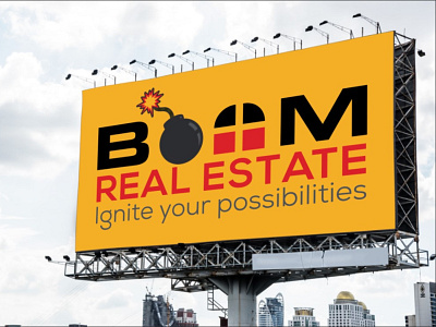 Boom Real estate logo design | Real estate logo design company logo creative logo free logo free logo mockup house logo logo logo design logo idea logo within 6 hours logotype property logo real estate agency real estate branding real estate logo realtor