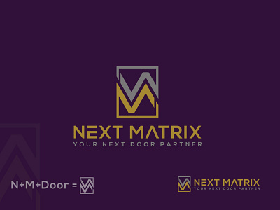 Next Matrix Logo project | Letter NM logo
