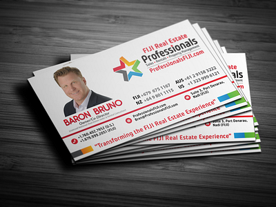 Professional FIJI Real estate Business Card branding business card creative logo logo stationary visiting card