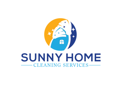 Sunny Home Cleaning Services Logo design cleaning service logo creative logo free logo home clean logo logo logo design logo idea logo within 6 hours modern logo