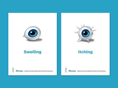 Winolap app drops emailer eye healthcare itching mobile banner pharma splash screen swelling ui ux web