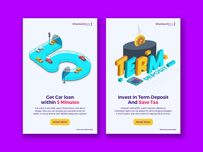 Dhanalakshmi Bank 5 app booking car car loan deposit discount graphic design illustration invest minutes offer rupee save tax term ui design ui ux web