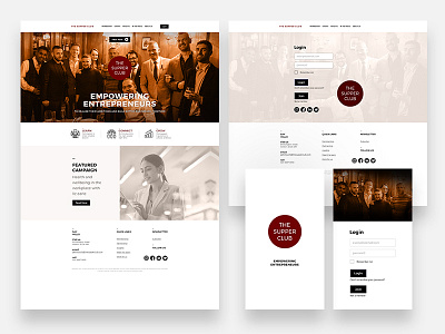 The Supper Club app business contact emailer employee empower enterpreneur hello login password screen sign in splsh screen ui ux username web