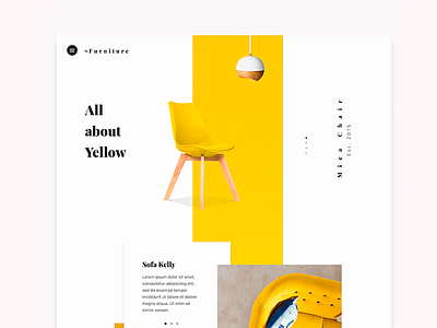 Furniture Web Design furniture uxui web design yellow